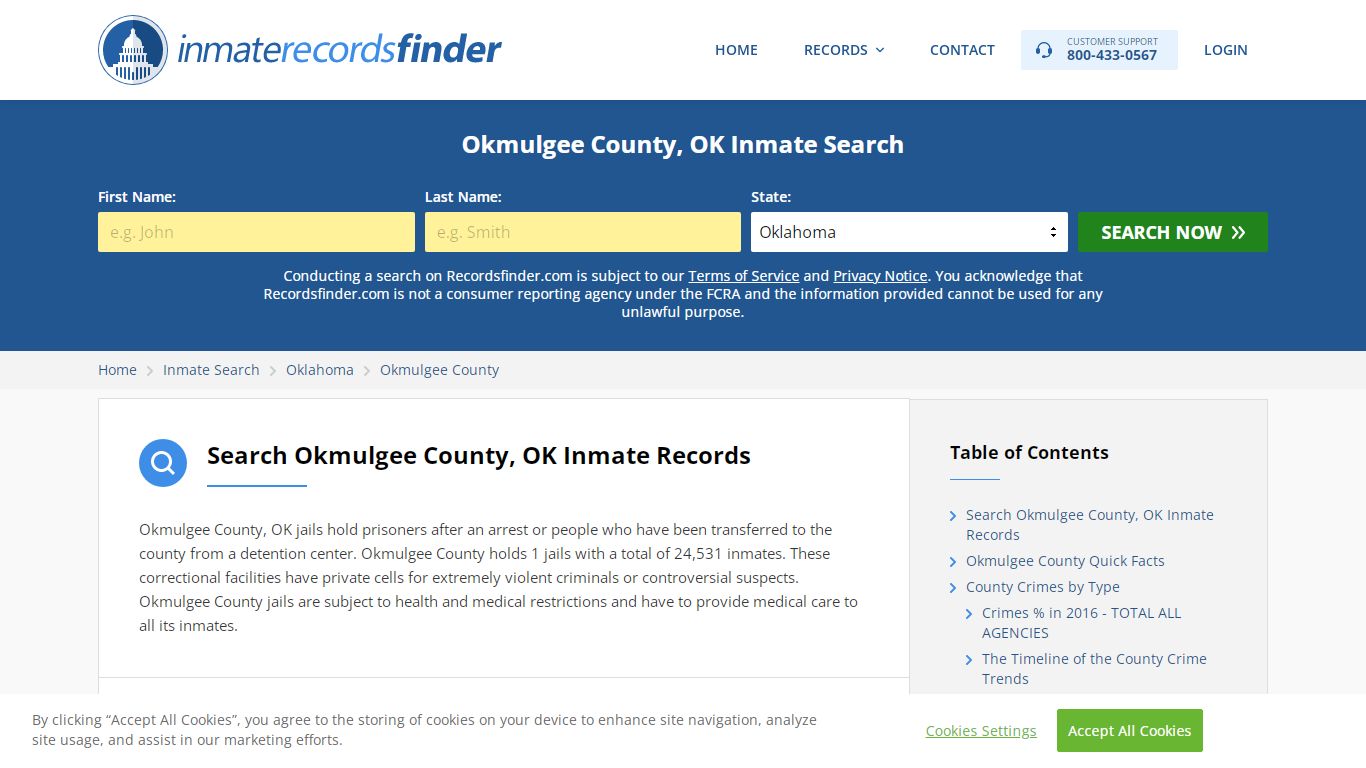 Okmulgee County, OK Inmate Lookup & Jail Records Online